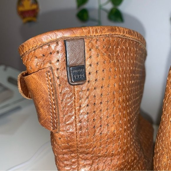 Rudsak Vintage Soft Leather Boots Combat Booties Brown  Tan Size 37 EU - Picture 6 of 10